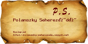 Polanszky Seherezádé névjegykártya